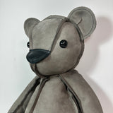 Inside-Out Bear 24" GREY LEATHER