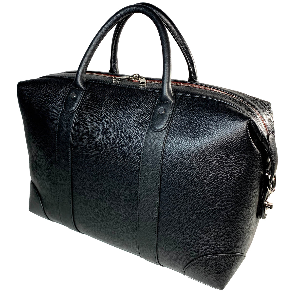 louis duffle bag black leather