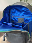 SAMPLE Leather Backpack STEEL/GREEN