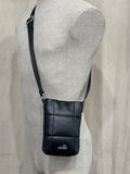 SAMPLE Small Black Leather Crossbody Bag