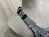 SAMPLE Grey Leather Crossbody Bag