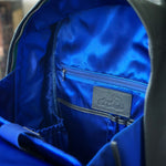 SAMPLE Leather Backpack STEEL/GREEN