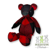 Inside-Out Bear 18" BUFFALO PLAID