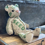 Handmade Inside-Out Bear 18" VINTAGE SEED BAG