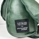 Inside-Out Bear 18" GREEN LEATHER