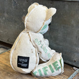 Handmade Inside-Out Bear 18" VINTAGE SEED BAG