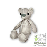 Handmade Inside-Out Bear 14" IVORY/MOSS