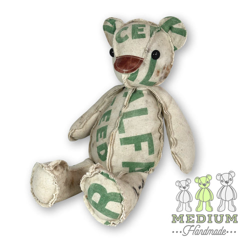 Handmade Inside-Out Bear 18" VINTAGE SEED BAG