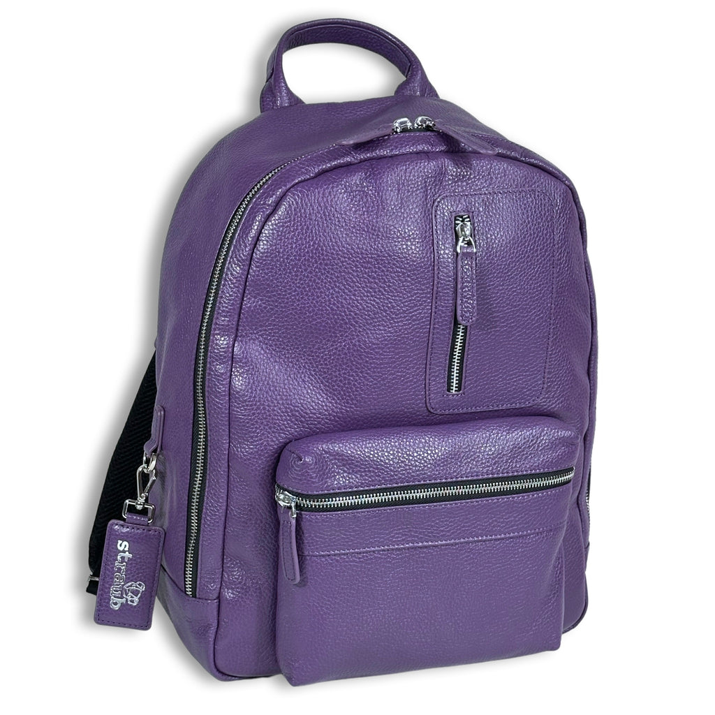 cheap purple leather backpack VILLAGE II Leather Backpack – christopher straub collection