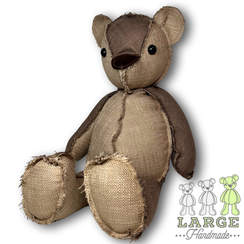 Inside-Out Bear 24" TWO-TONE BURLAP